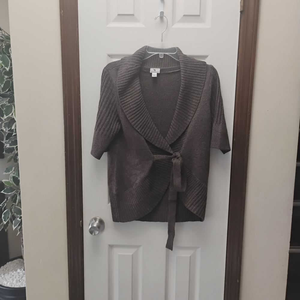Worthington Chocolate Tie-Front Cardigan